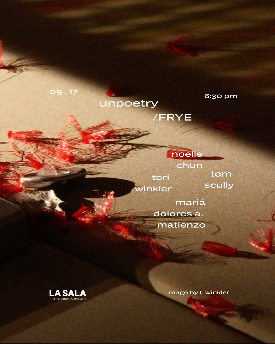 flyer for unpoetry at the frye performance