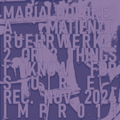 Cover art for impr011: María Dolores A. Matienzo - RUEHRWERKE (2025)
